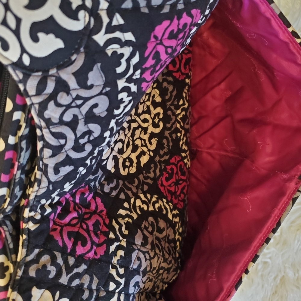 🇺🇸Vera Bradley Black and Fuchsia Shoulder Bag - Picture 7 of 12